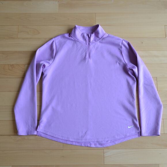 Nike Quarter Zip Athletic Long Sleeve Shirt Size XL Purple - Picture 1 of 4